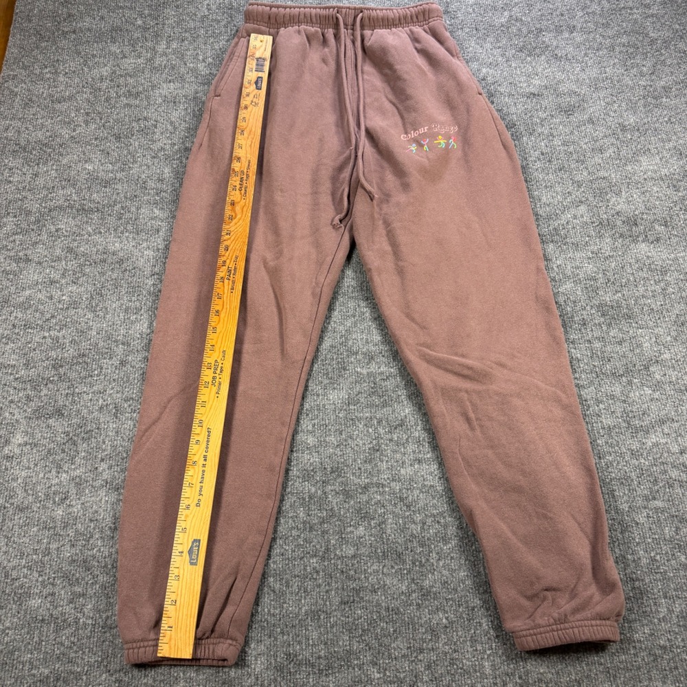 Cabincore Colour Range Womens Graphic Sweatpants Mauve Rose Joggers Size S Comfy - Picture 3 of 11